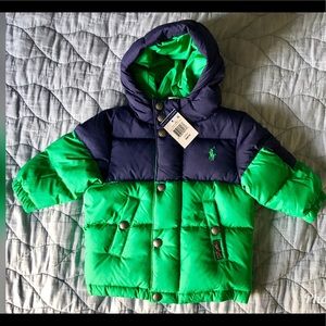 Boys NWT Down hooded Polo Ralph Lauren jacket